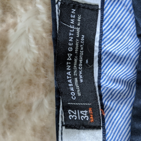 Combatant gentlemen navy chino pants size 32/34 - Picture 3 of 4